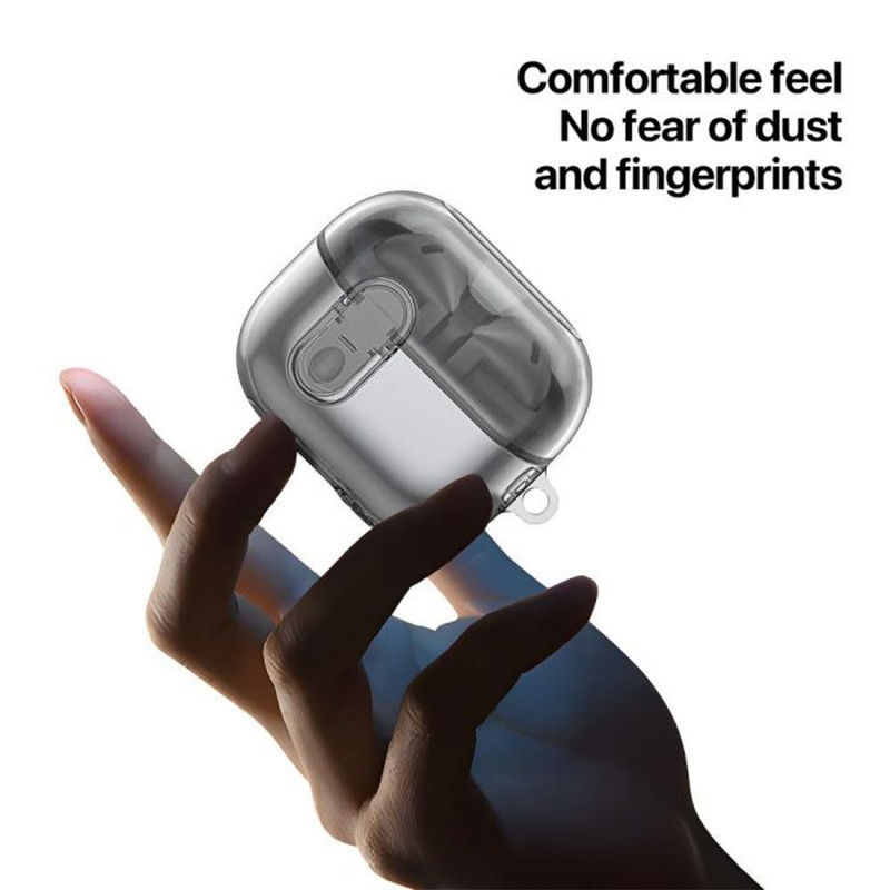 کاور انتک مدل Clear Protective مناسب برای کیس هدفون بی سیم سامسونگ Galaxy Buds 3  3 Pro به همراه آویز