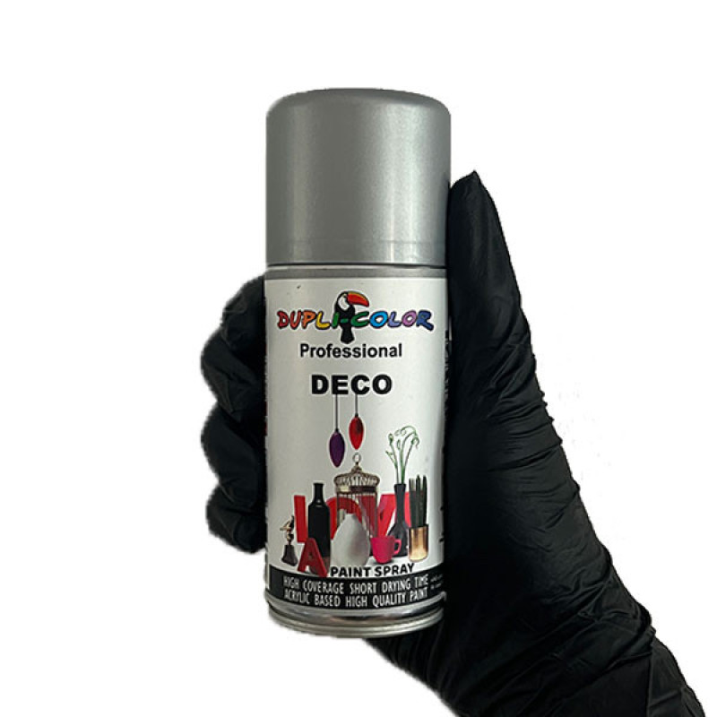 اسپری رنگ کروم نقره ای دوپلی کالر مدل DECO حجم 150 میلی لیتر