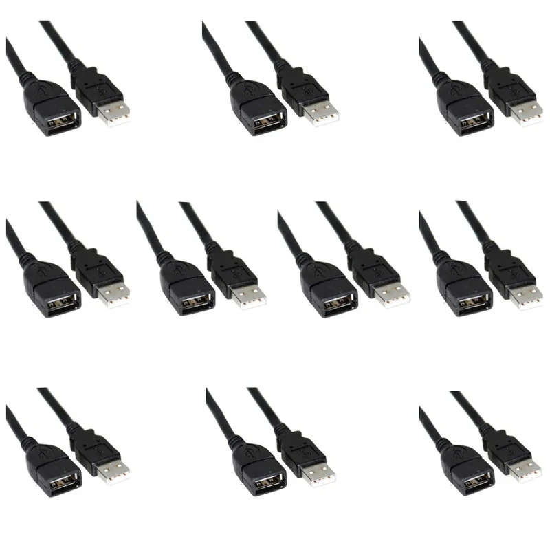 کابل افزایش طول USB 2.0 مدل HighSpeed به طول 1.5 متر بسته 10 عددی