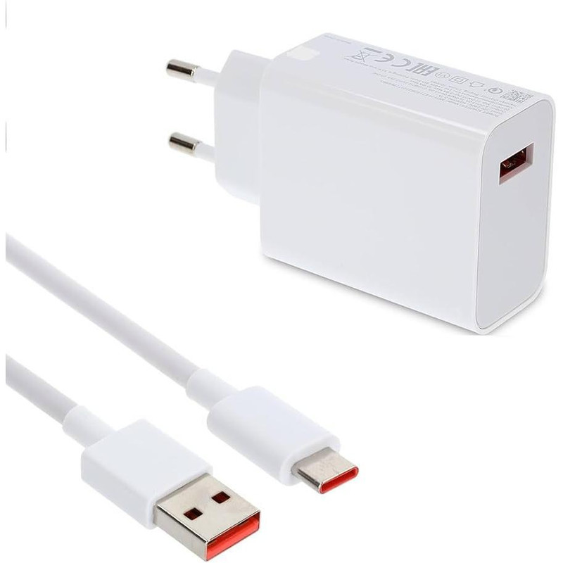 شارژر دیواری شیائومی مدل MDY-11-EZ _TURBO به همراه کابل تبدیل USB-C