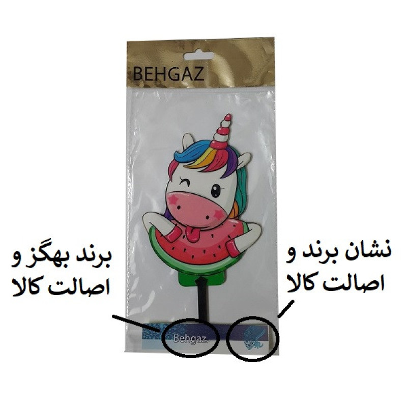 تاپر تزیین کیک بهگز مدل اسب تک شاخ