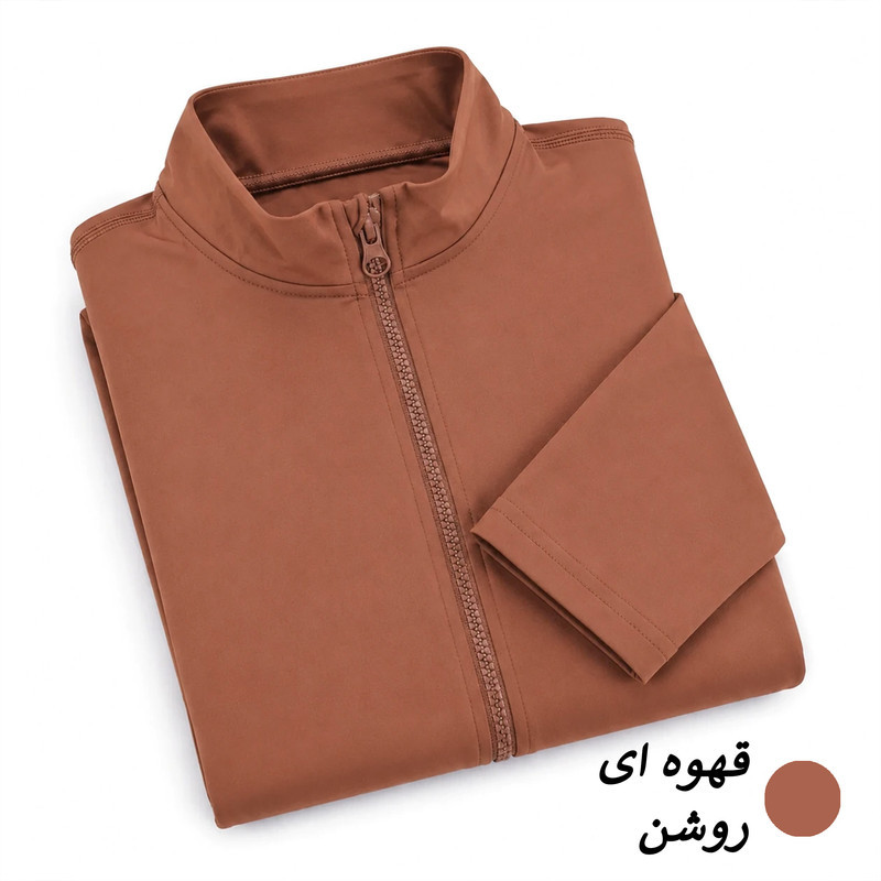 سرهمی ورزشی زیپ دار زنانه پشت کش مدل Aura کد M5771