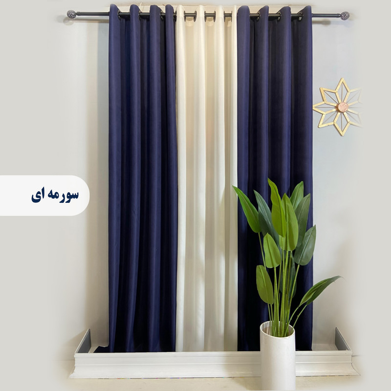 پرده پانچ مدل کتان هازان سایز 280 × 140 سانتی‌متر