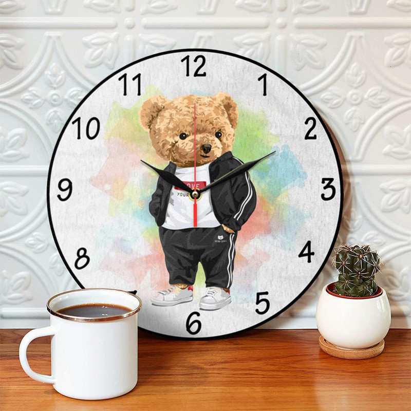 ساعت دیواری طرح خرس تدی کد 1439