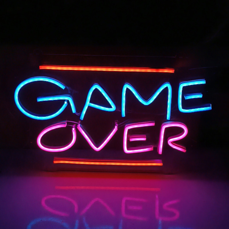 چراغ نئونی طرح Game Over کد 2025