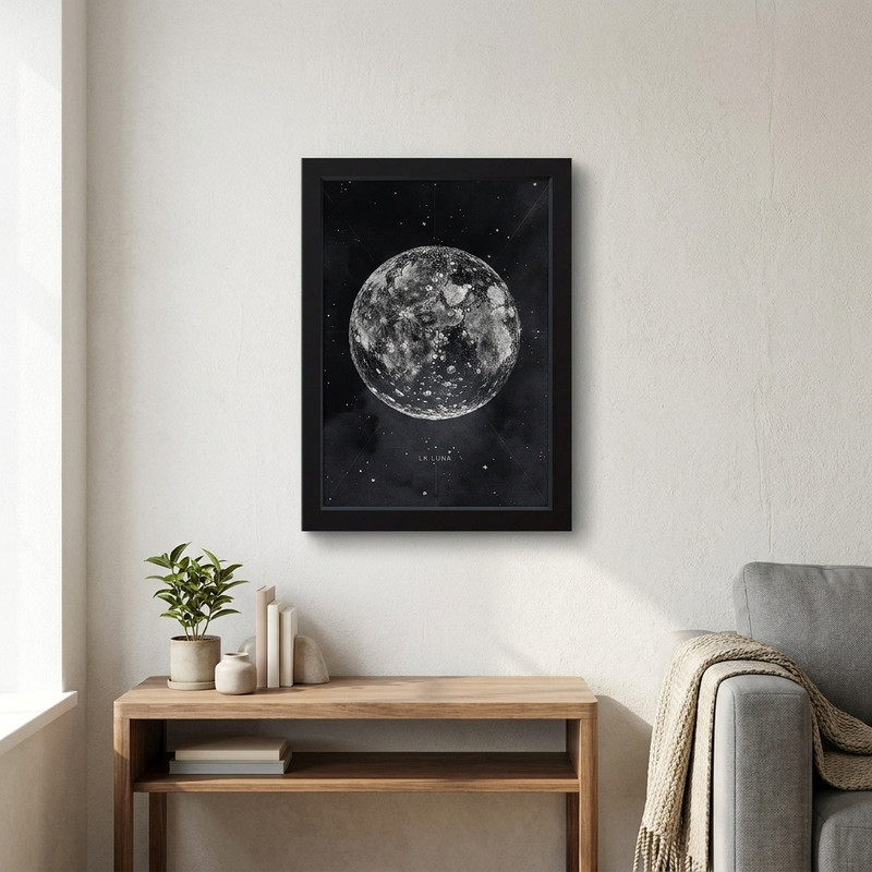تابلو مدل مینیمال ماه Moon کد S1436-b