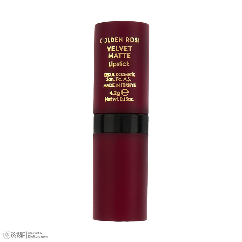 رژ لب جامد مات گلدن رس مدل Velvet رنگ قهوه ای شماره 16
