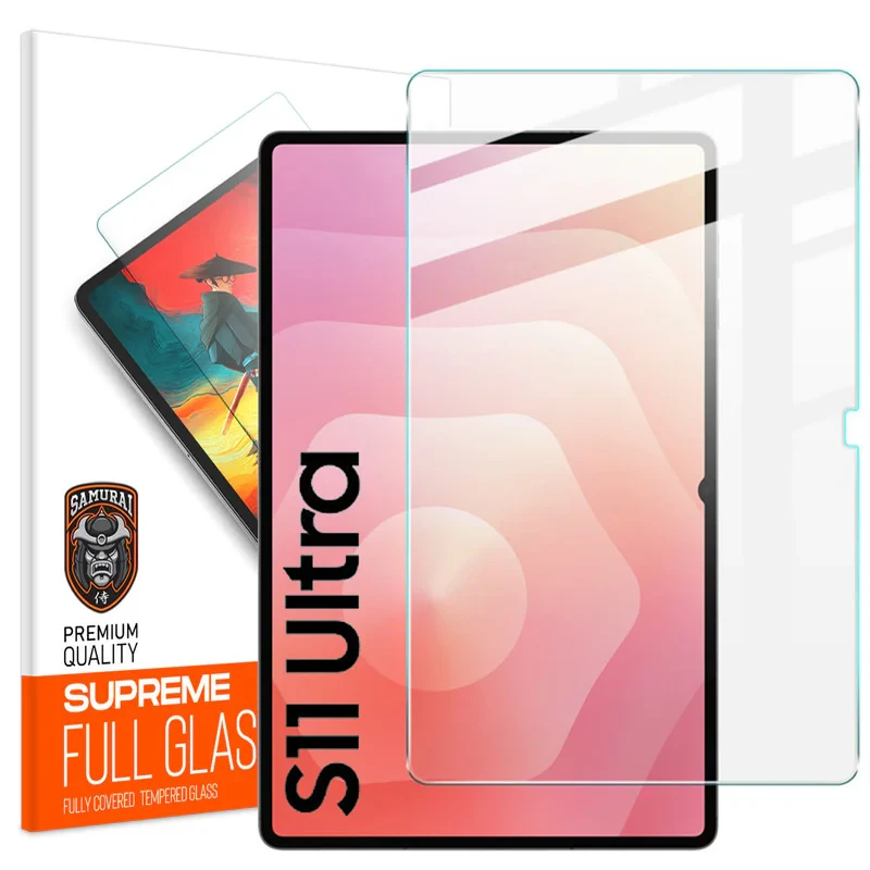 محافظ صفحه نمایش شفاف سامورایی مدل GlastR مناسب برای تبلت سامسونگ Galaxy Tab S11 Ultra