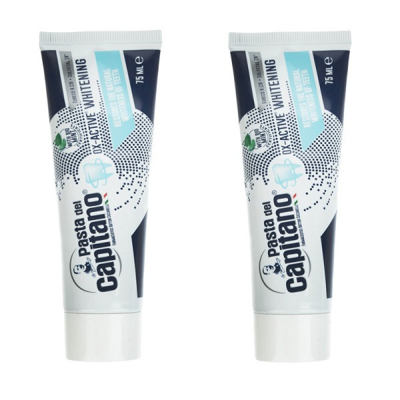خمیر دندان پاستا دل کاپیتانو مدل OX-active Whitening حجم 75 میلی لیتر بسته 2 عددی
