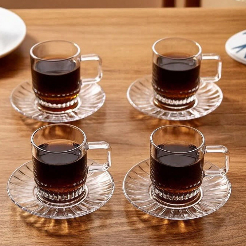 ست فنجان و نعلبکی 12 پارچه مناسب برای 6 نفر دلی مدل Tea and coffee