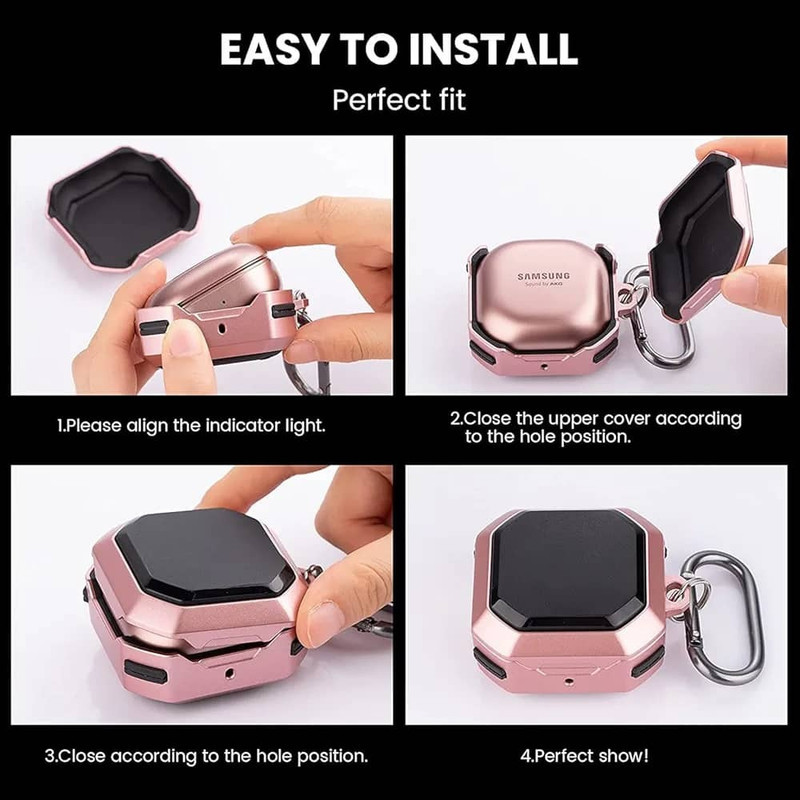 کاور اپیکوی مدل EggShell Airbag مناسب برای کیس هدفون سامسونگ Galaxy Buds Pro  2 Pro  2 به همراه آویز