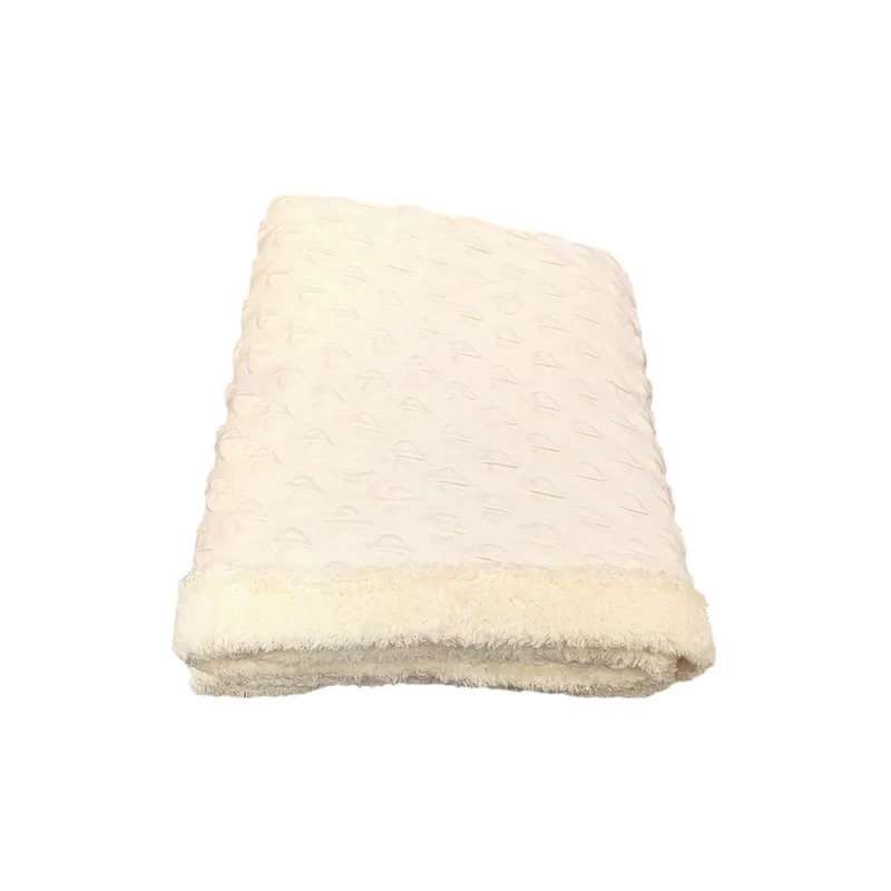 پتو دو لایه 1 نفره مدل  کریستال قلبی پشت تدی  سایز 220x160 سانتی‌متر