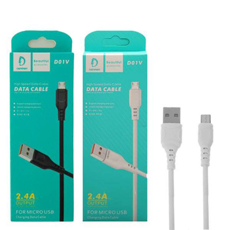 کابل تبدیل USBبه USB-Cدنمن مدل D01Tطول 1متر بسته 50 عددی