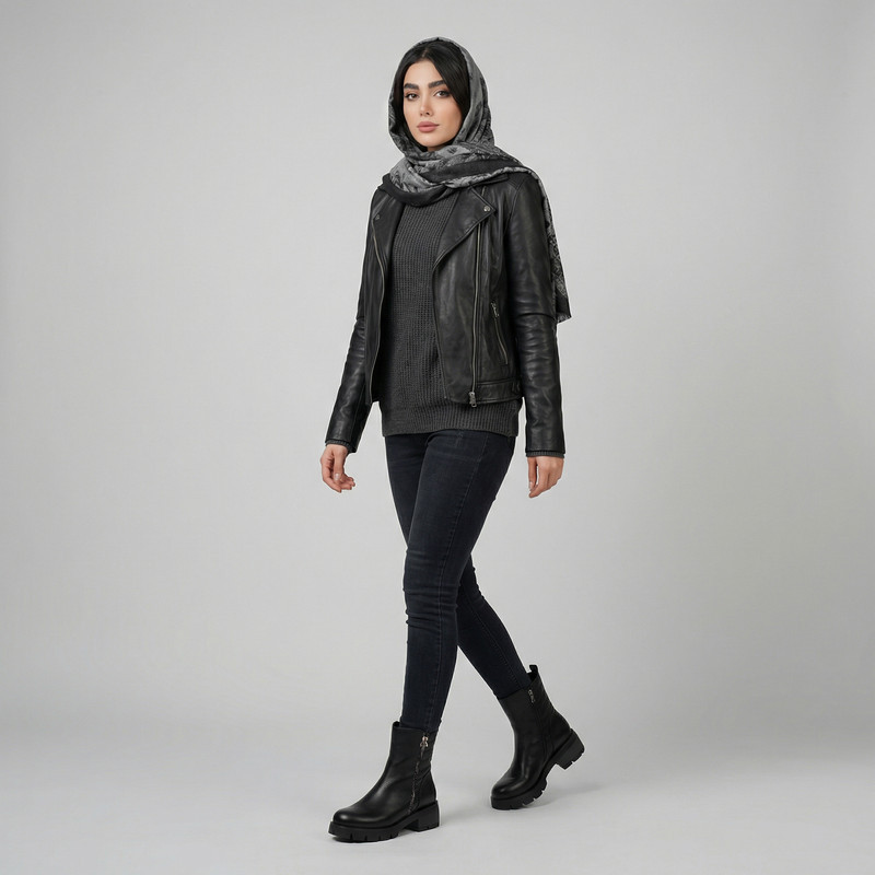 نیم بوت زنانه چرم وحید مدل ادگار کد 9229