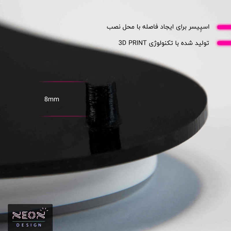 چراغ دیواری نئون دیزاین مدل Planet-BL_MLC