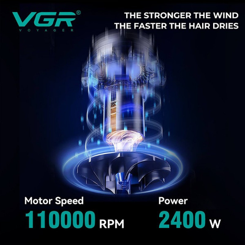 سشوار حرفه‌ای 2400 وات وی جی ار مدل V-469