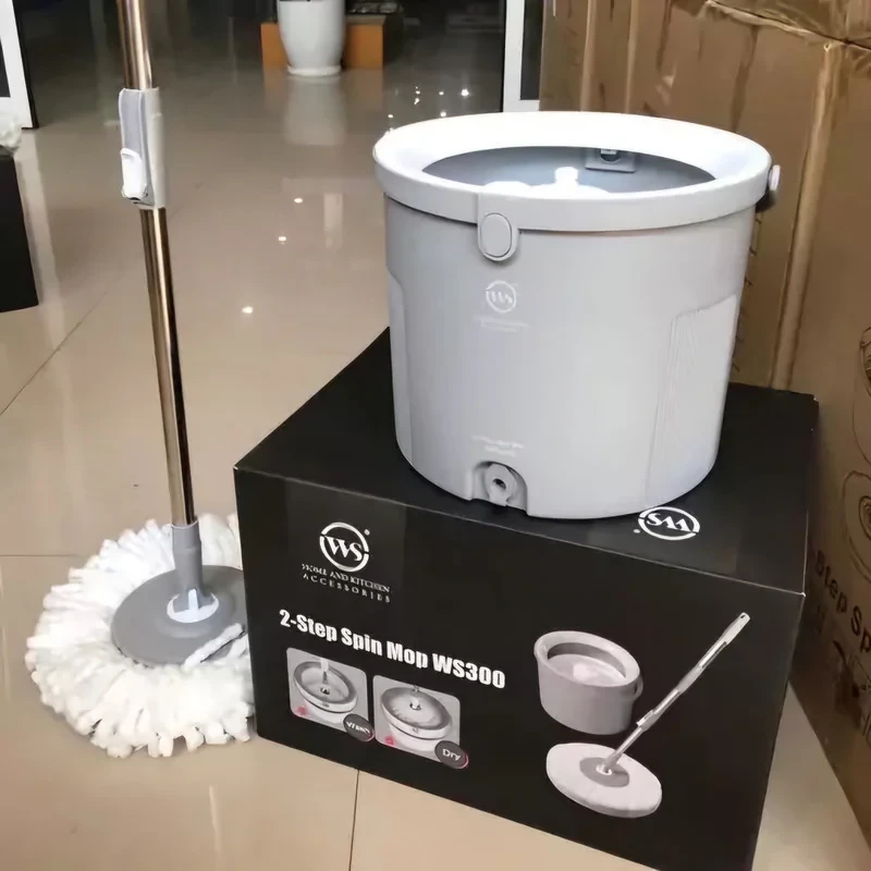 ست سطل و زمین شوی دبلیو اِس مدل چرخشی دو مرحله ای کد HS300