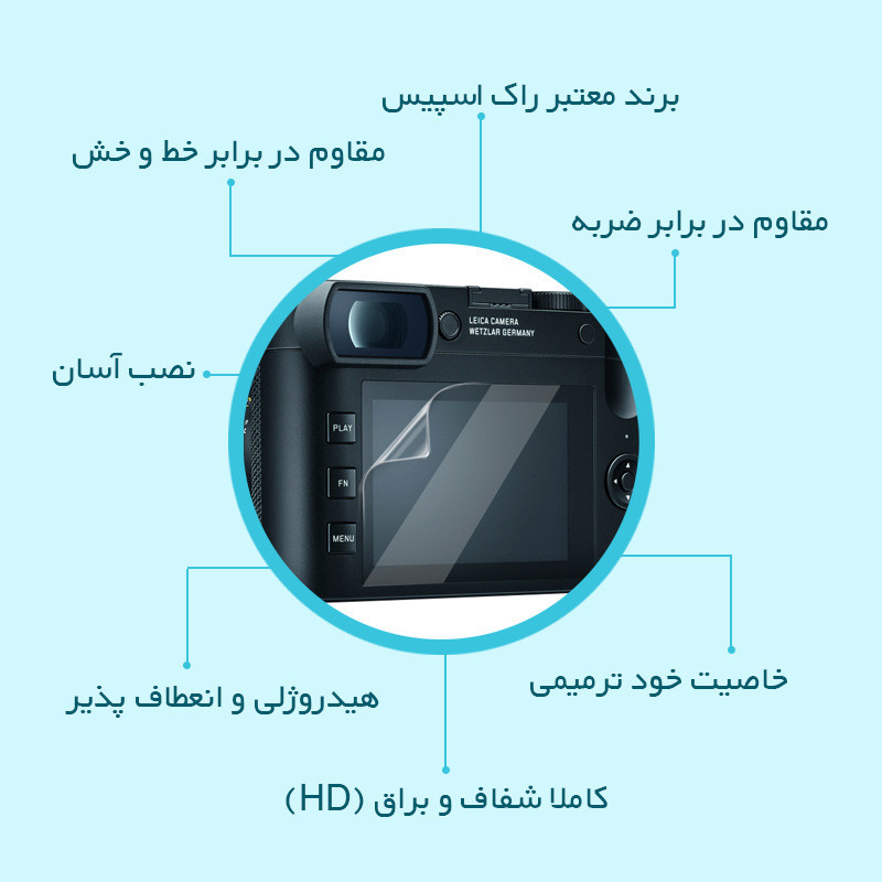 محافظ صفحه نمایش دوربین شفاف راک اسپیس مدل HyGEL مناسب برای دوربین عکاسی گو پرو hero 12
