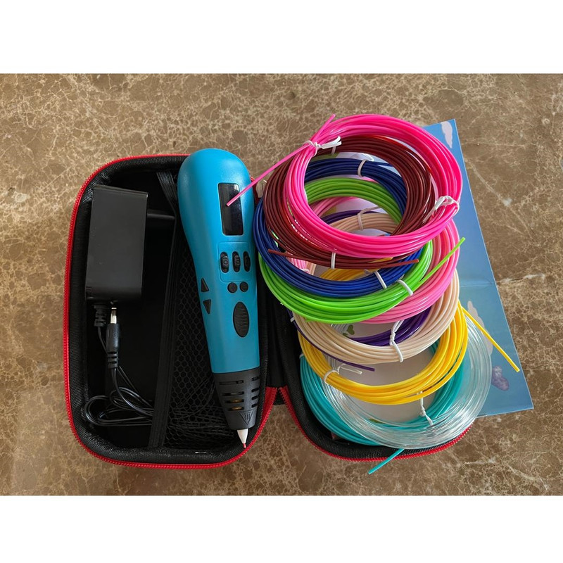 قلم طراحی سه بعدی جی ای آر مدل MP01 به همراه فیلامنت PLA