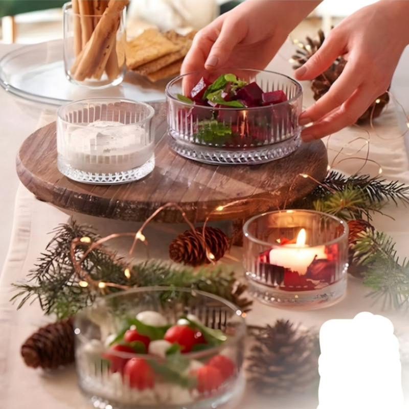 آجیل‌خوری شیشه‌ای کاوه مدل OSLO قطر 10 سانتیمتر حجم 295 میلی‌لیتر ارتفاع 5 سانتیمتر مجموعه 6 عددی