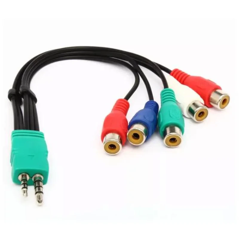 کابل تبدیل جک RCA به جک 3.5 میلی متری  2.5 میلی متری مدل smart طول 0.15 متر