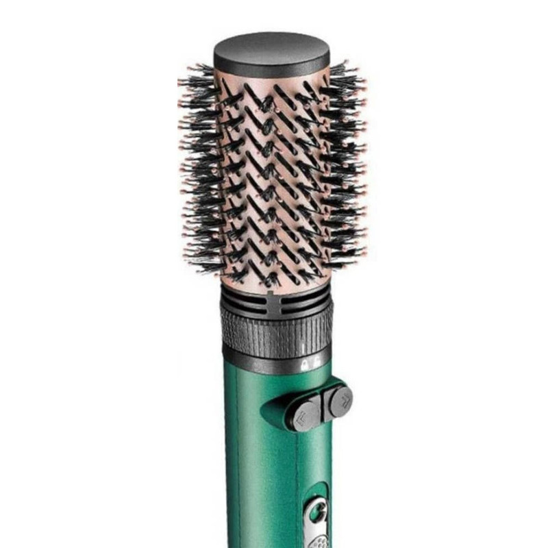 سشوار برس‌دار چرخشی 1200 وات وی جی ار مدل v-498، موتور DC، وزن 500 گرم، دارای سری برس‌دار گرد باریک، سری برس‌دار گرد پهن با ویژگی صاف‌کنندگی، حجم‌دهندگی، با قابلیت باد سرد، فناوری تولید یون