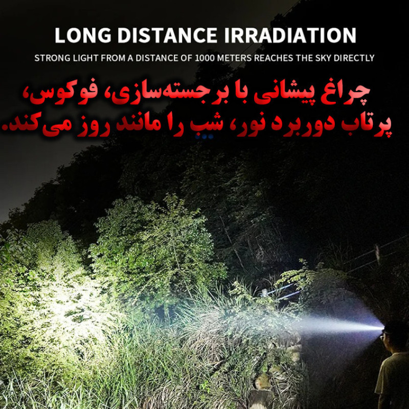 چراغ پیشانی مدل T137 با نور مهتابی