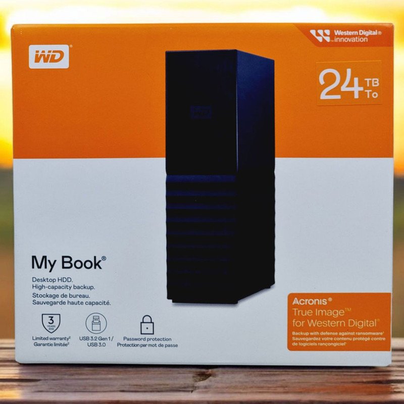 هارد اکسترنال وسترن دیجیتال مدل My Book Desktop ظرفیت 24 ترابایت دارای رابط USB Type-A