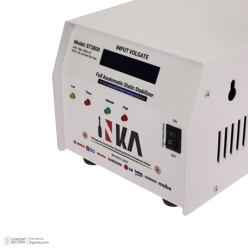 استابلایزر اینکا مدل ST3800 ظرفیت 260 ولت آمپر