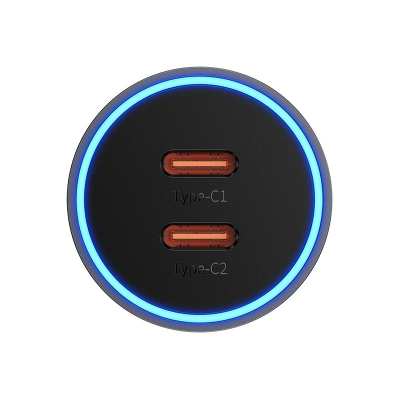 شارژر فندکی 60 وات بیسوس مدل Dual USB-C CGJM000213