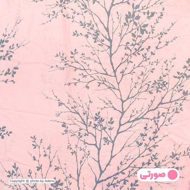 ملحفه آدنو مدل شاخه کد IR132 دونفره سایز 180x200 سانتی متر