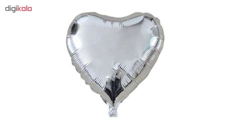 بادکنک فویلی طرح Heart کد 203 بسته 10 عددی
