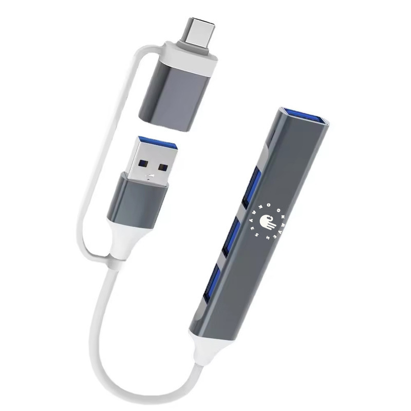 هاب 4 پورت USB-C اکی یس مدل 2IN1 TYPEC700