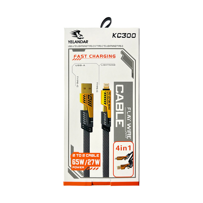 کابل تبدیل USB به USB-C لاندار مدل kc300 طول 1 متر