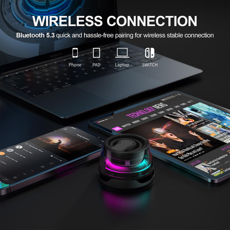 اسپیکر بلوتوثی قابل حمل مدل Magnetic Bluetooth Speaker 01