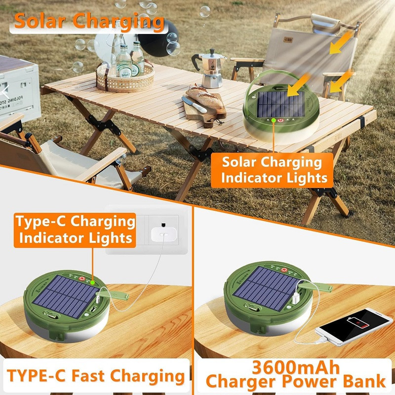 چراغ اضطراری کمپینگ لایت مدل SOLAR PANEL20 با نور چند رنگ