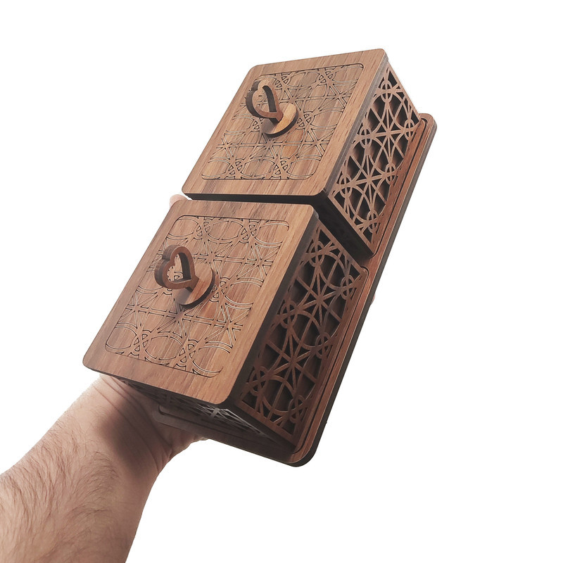 قندان تکچین کالا مدل MDGH-2 مجموعه 3 عددی