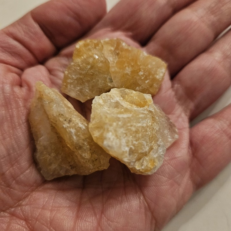سنگ راف مدل سیترین مجموعه ۳ عددی