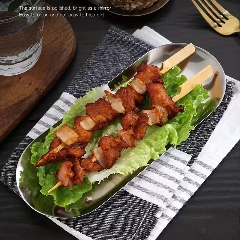 رولت‌خوری مدل ویکتوریا کد 23 مجموعه 2 عددی استیل 201 ضدزنگ با ابعاد 23×9.5×1 سانتی‌متر مناسب اردوخوری، سوشی‌خوری و دسرخوری با وزن 90 گرم، قابل شستشو با دست و ماشین ظرفشویی