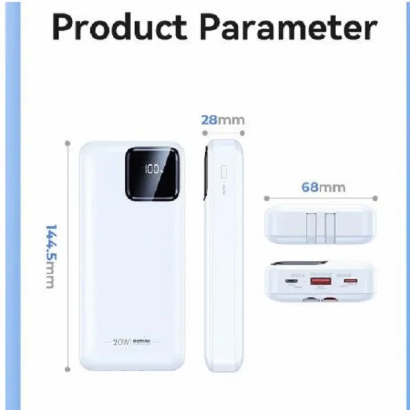 پاوربانک ریمکس مدل Fast Charge 513 ظرفیت 20000 میلی آمپر ساعت