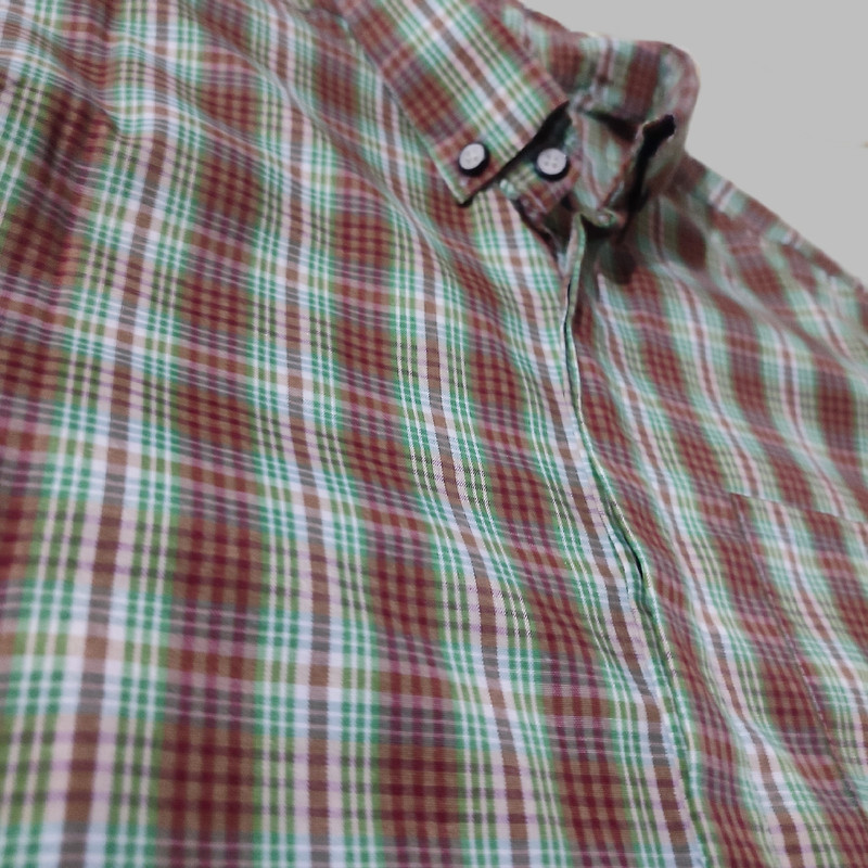 پیراهن مردانه آستین کوتاه مدل چهارخانه