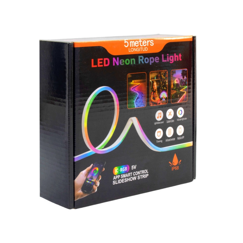 ریسه نئون فلکسی مدل IC-RGB طول 5 متر