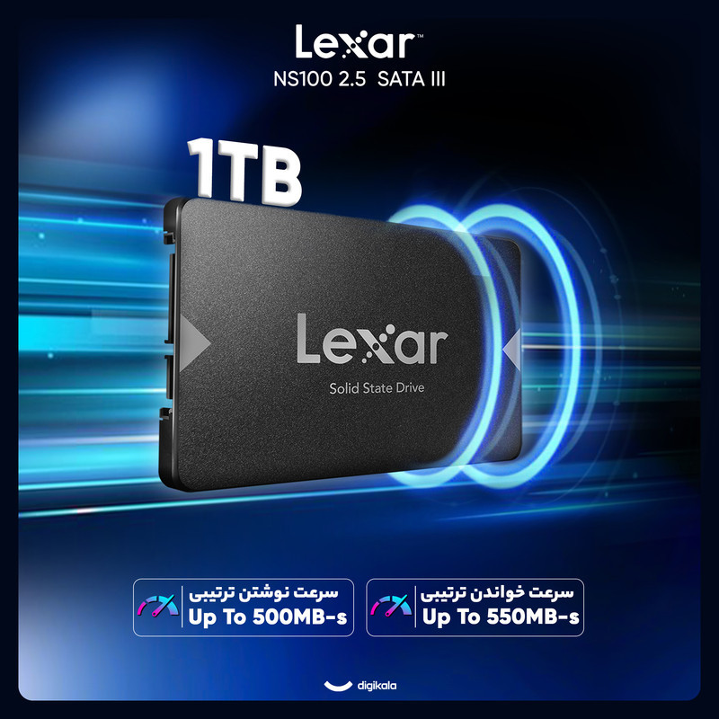 اس اس دی اینترنال SATA III لکسار مدل NS100 ظرفیت 1 ترابایت