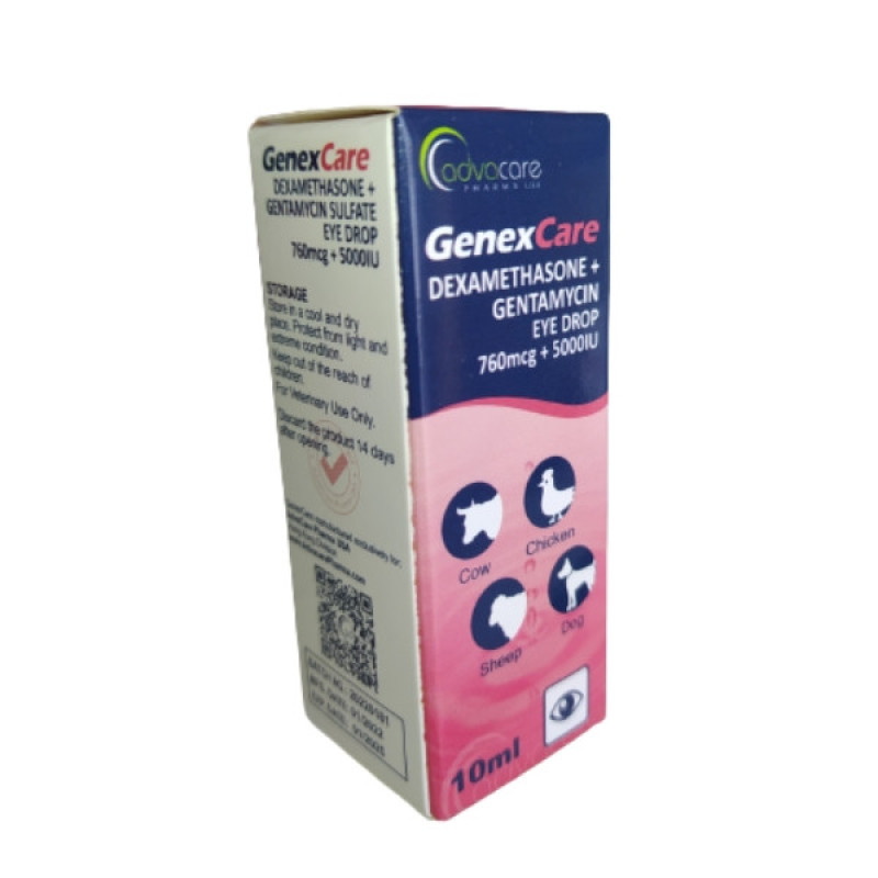 قطره چشمی حیوانات ادواکر مدل GENEXCARE حجم 10 میلی لیتر