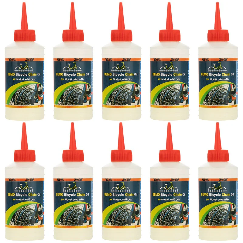 روغن زنجیر دوچرخه بمو مدل A200 حجم 80 میلی لیتر بسته 10 عددی