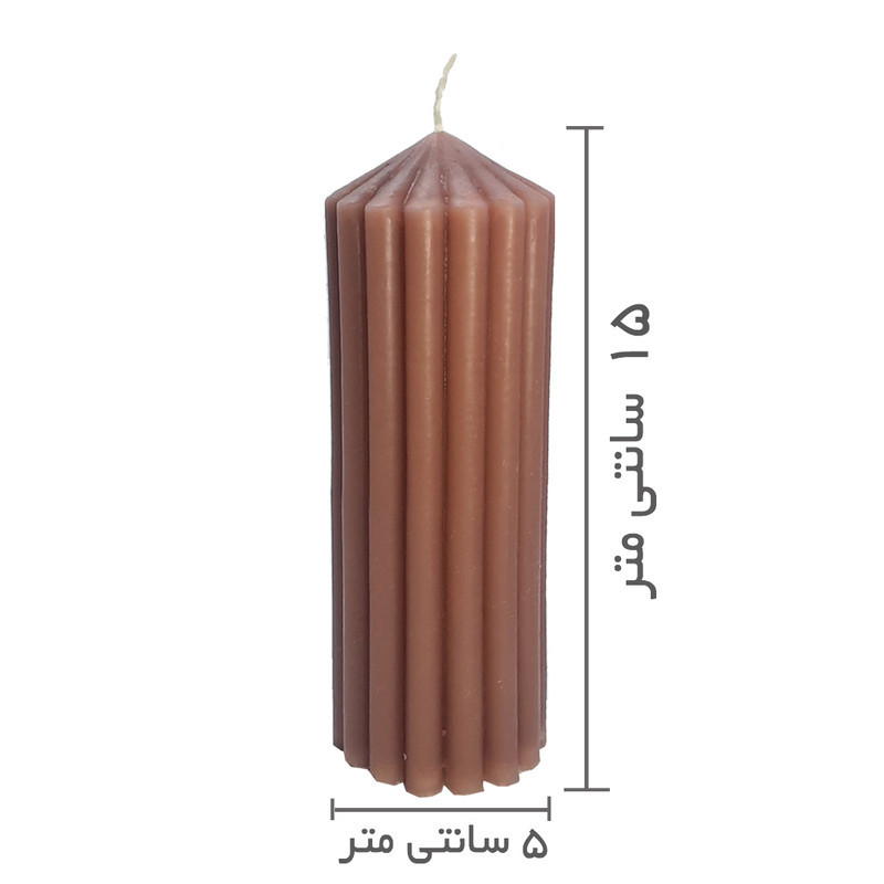 شمع دست ساز مدل شیاردار مجموعه سه عددی