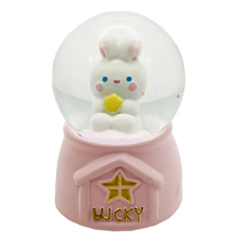 گوی چراغ‌دار مدل Lucky طرح بچه خرگوش خوش شانس کد ABCD1623.15