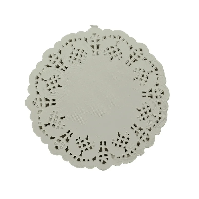 کاغذ شیرینی پزی مدل گیپور طرح دایره 12.5x12.5 بسته 100 عددی