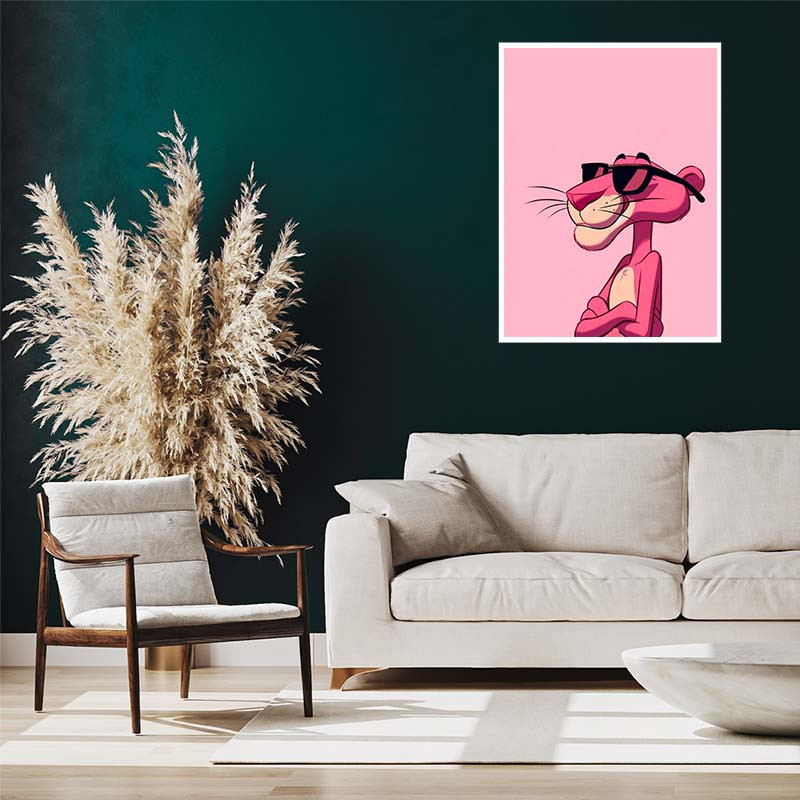 پوستر کارنيکا طرح پلنگ صورتی pink panther کد 31213 مجموعه 8 عددی