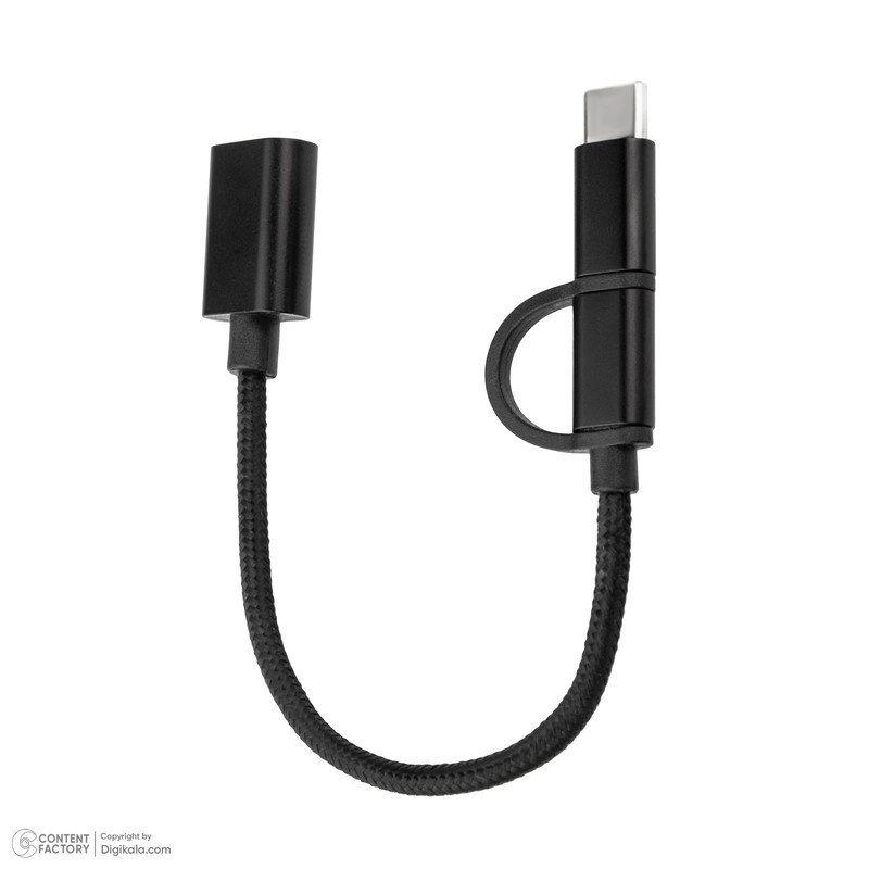 مبدل OTG USB-A 3.0 به USB-CMicroUSB مدل GP-91 به طول 0.2 متر